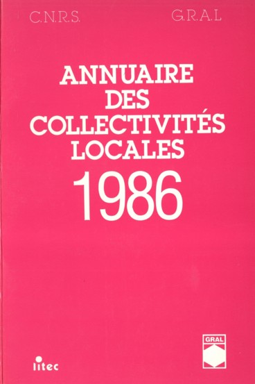 You are currently viewing Annuaire des collectivités locales 1986