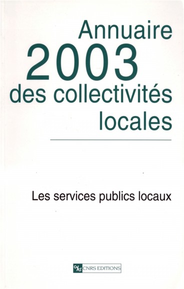 You are currently viewing Annuaire 2003 des collectivités locales « Les services publics locaux »